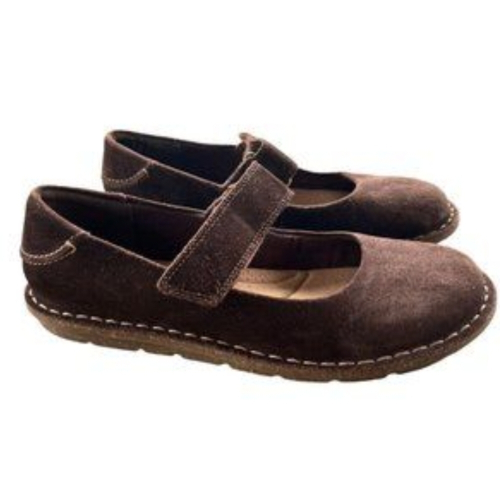 Clark's Tamitha Aster Brown Suede Mary Jane Shoe Size 6W